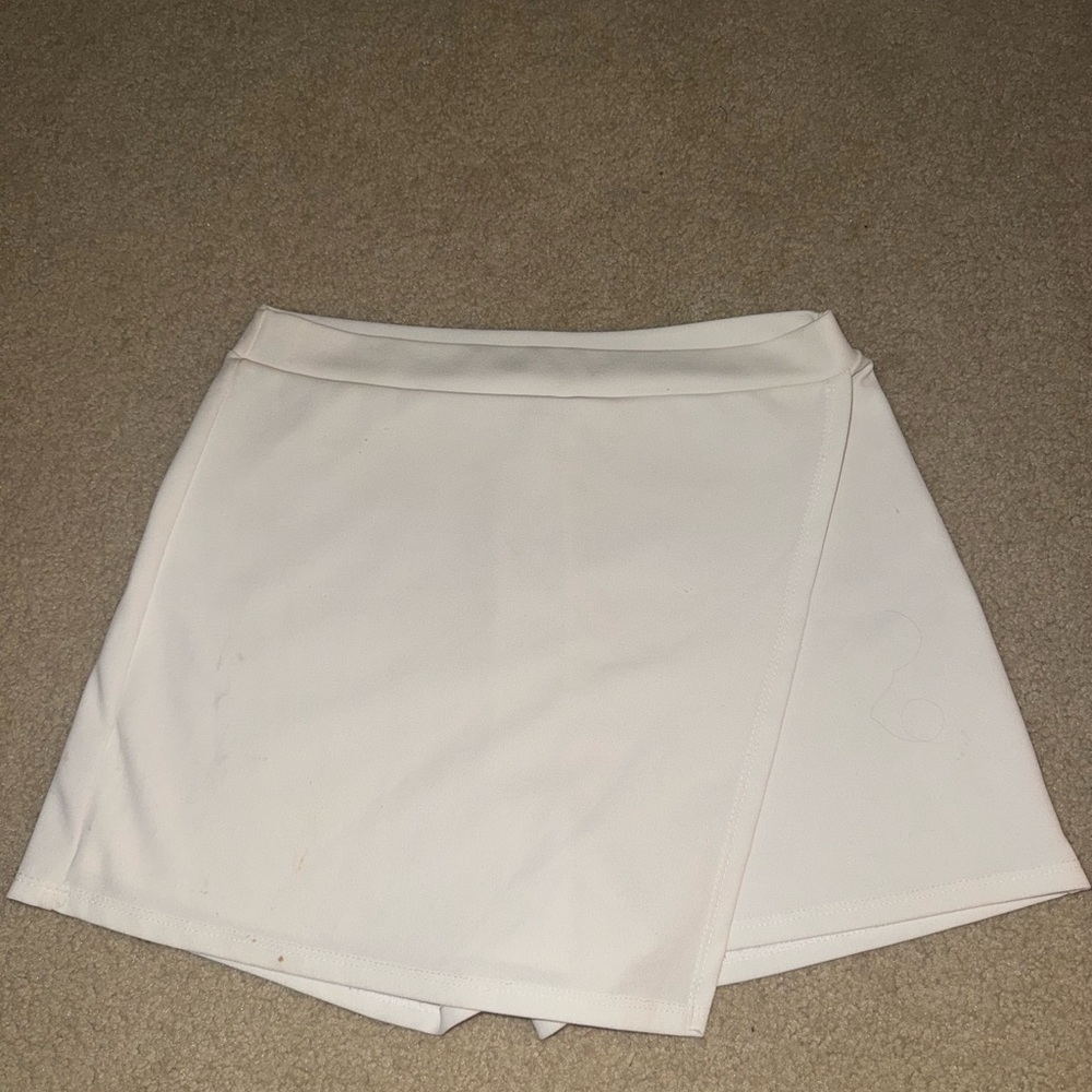 Charlotte Russe White Wrap Skort